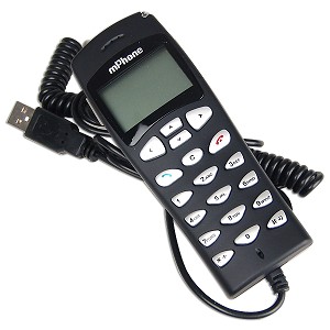 VoIP USB Travel Phone w/128MB - Skype Built-in -Store Files - Click Image to Close